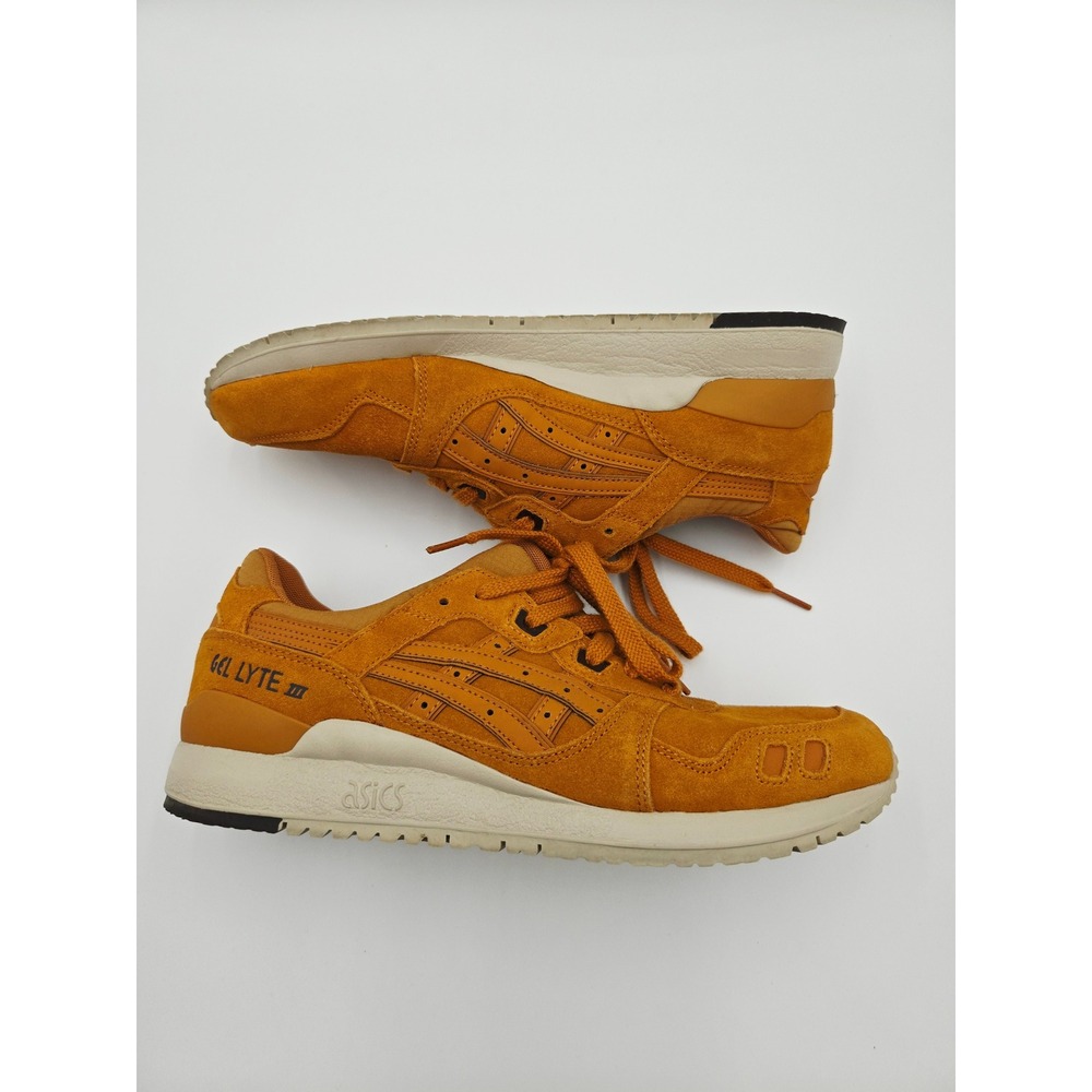 Asics Gel Lyte III HL7U2 Mens‎ 8.5 Honey Ginger Suede Sneakers Split Tongue
